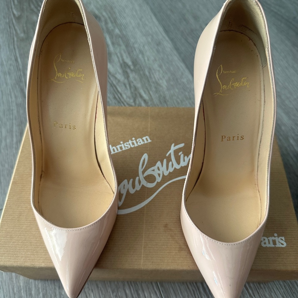 Christian Louboutin Nude Patent Heels